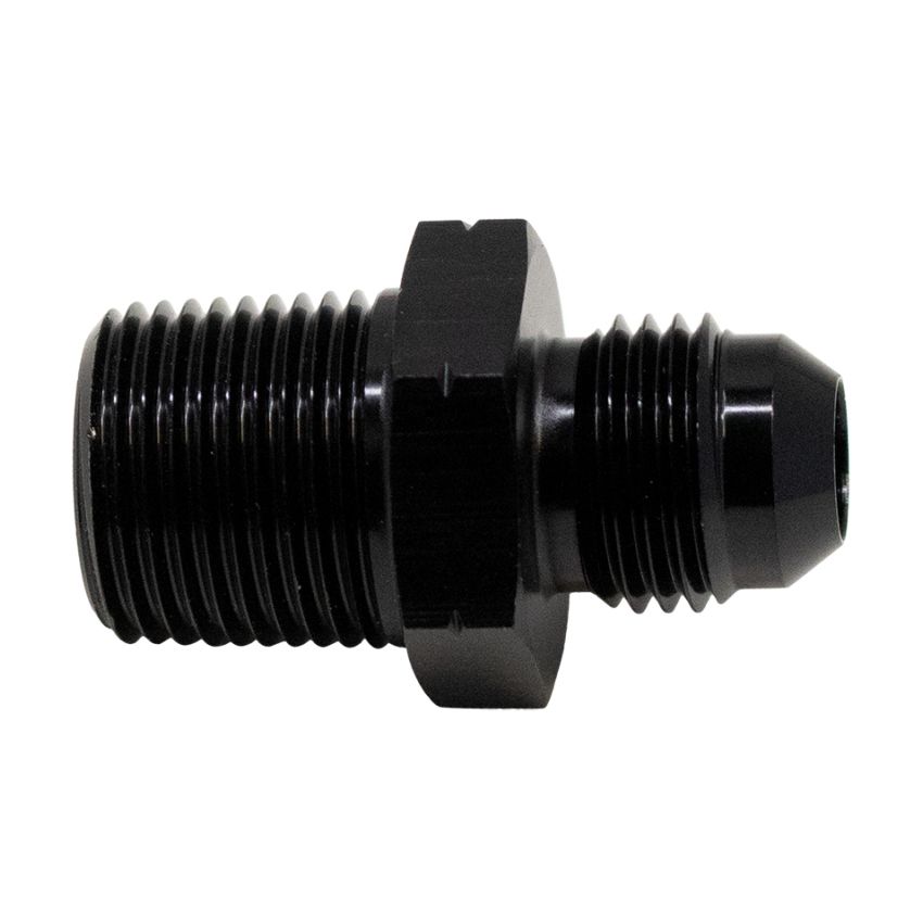 DeatschWerks 6AN Male Flare to 3/8in Male NPT Adapter - Anodized Matte Black