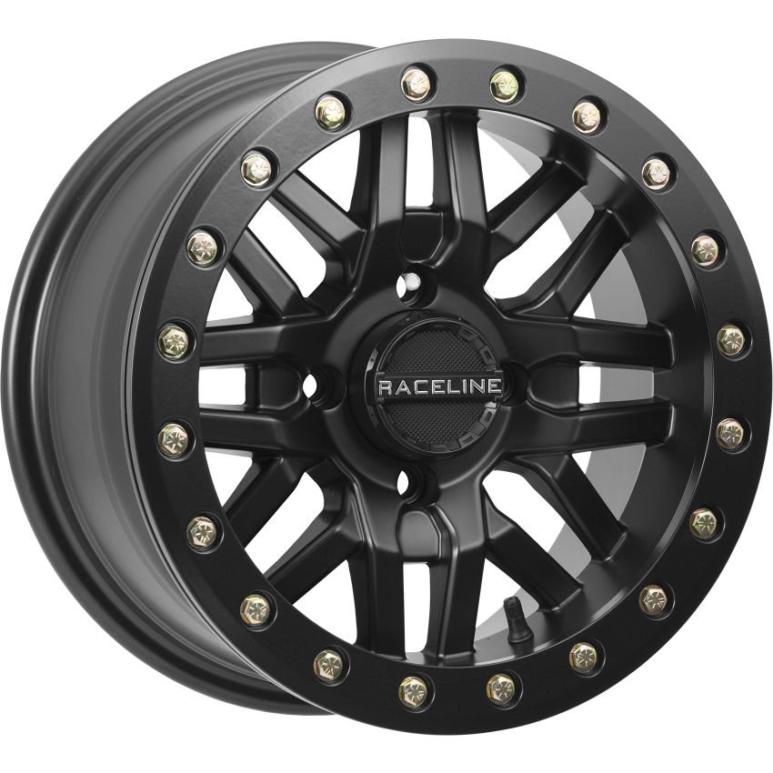 Raceline A91B Ryno 14x7in / 4x137 BP / 10mm Offset / 110.18mm Bore - Satin Black Beadlock Wheel