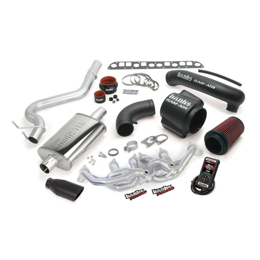 Banks Power 04-06 Jeep 4.0L Wrangler PowerPack System - SS Single Exhaust w/ Black Tip