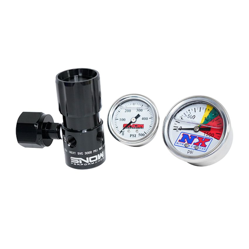 Snow Performance SNO-354G Billet Adjustable (0-475PSI) CO2 Regulator w/Gauges