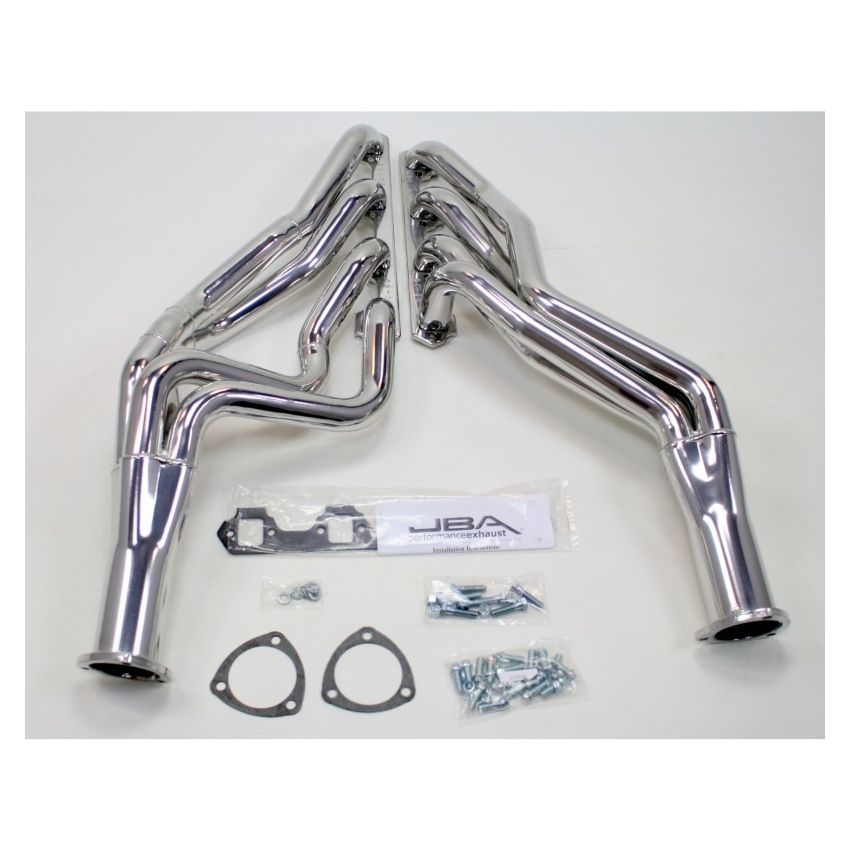 JBA 65-73 Ford Mustang 260-302 SBF 4 Speed C4/C6/AOD 1-3/4in Primary Silver Long Tube Header