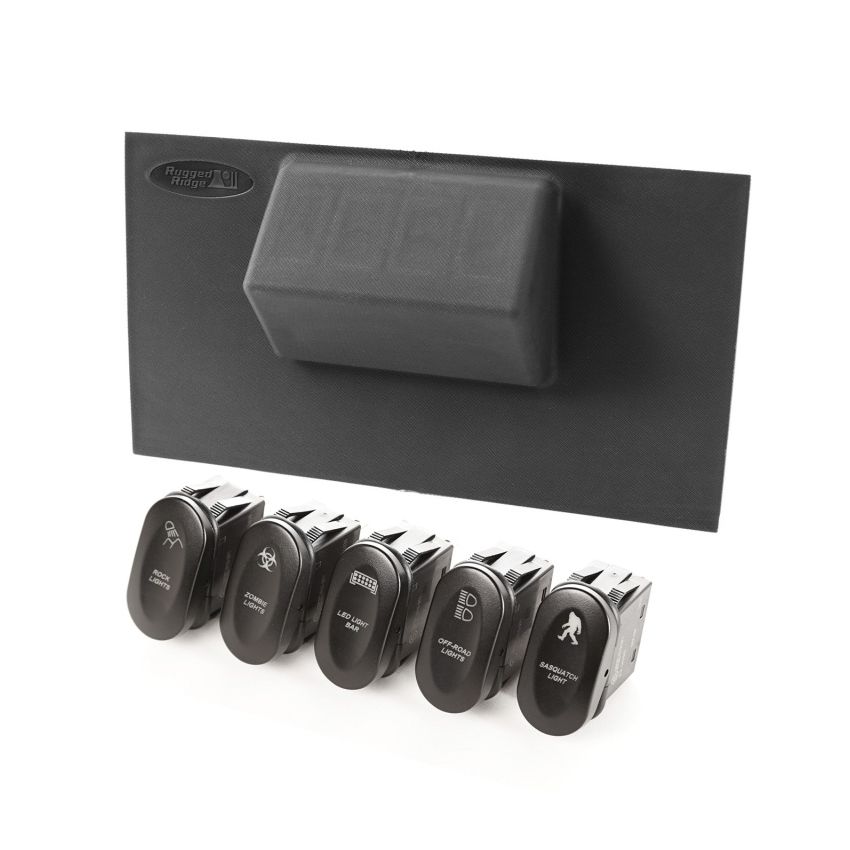 Rugged Ridge Etched Lower 4 Switch Panel Kit 07-10 JK