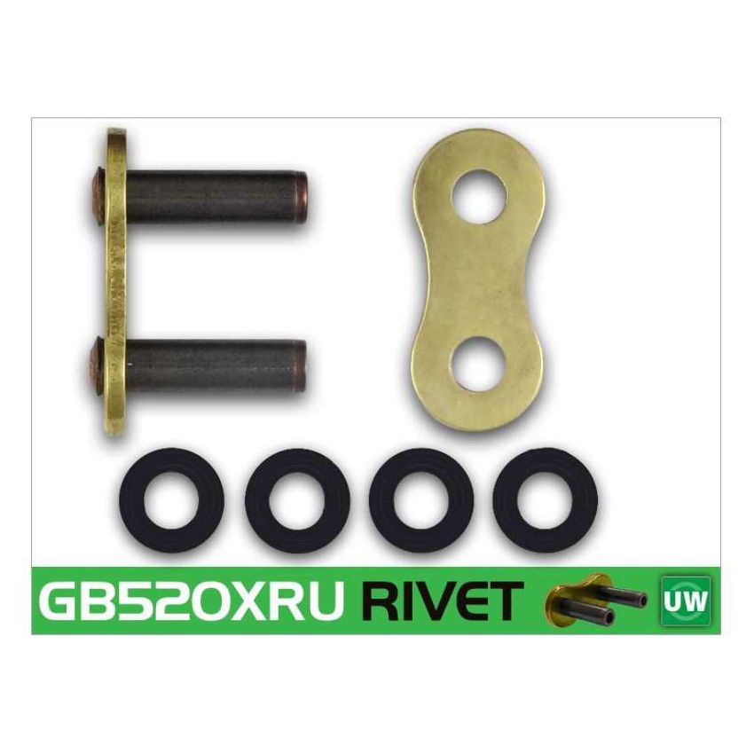 RK Chain GB520XRU-RL GB520XRU-RIVET - Gold