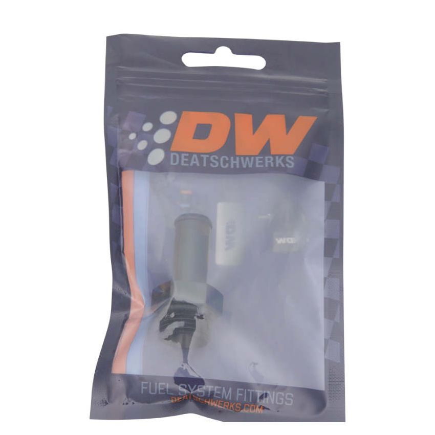 DeatschWerks 8AN ORB Male to 1/2in Male Barb Fitting (Incl O-Ring) - Anodized Matte Black