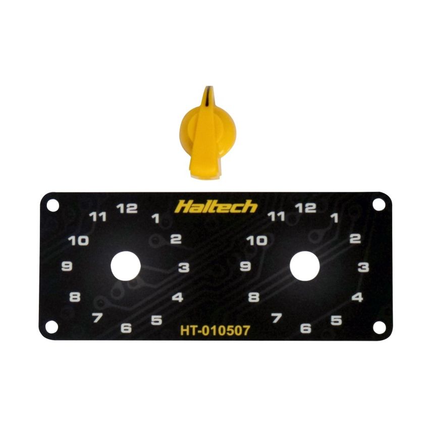 Haltech HT-010509 Dual Switch Panel Kit w/Yellow Knob