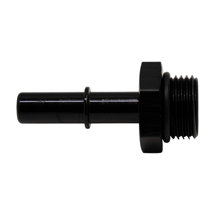 DeatschWerks 8AN ORB Male to 3/8in Male EFI Quick Connect Adapter - Anodized Matte Black