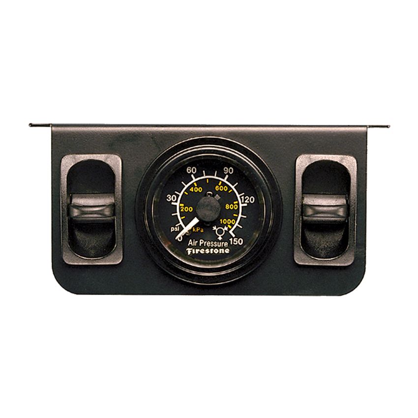 Firestone 2145 Air Adjustable Leveling Pneumatic Control Panel w/Dual Black Gauge 0-150psi (WR17602145)