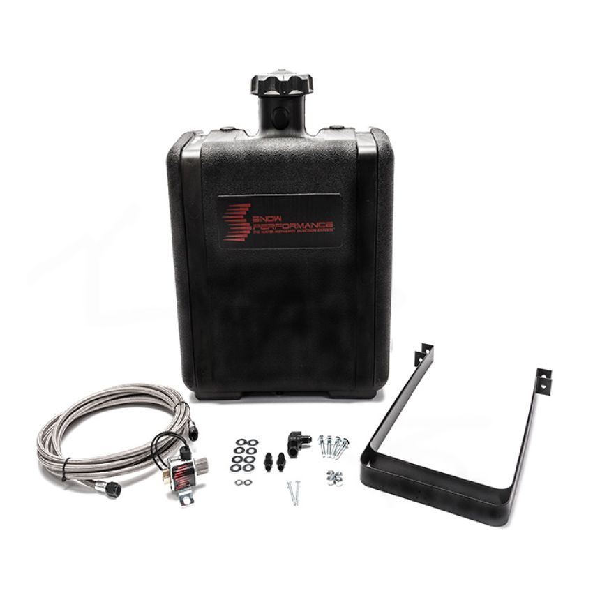Snow Performance Water Tank Upgrade 7gal (w/Braided SS Line/Brackets/Solenoid/4AN Fittings)