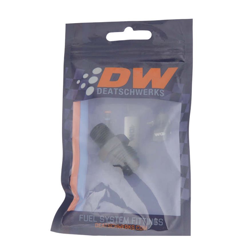 DeatschWerks 8AN Male Flare to 1/4in Male NPT Adapter - Anodized Matte Black