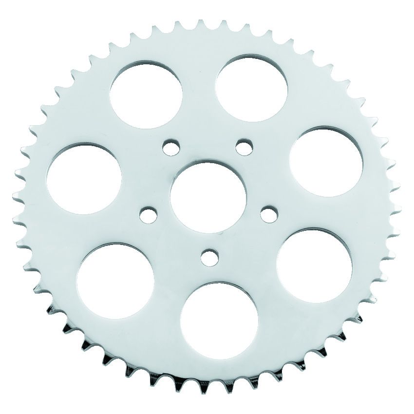 TwinPower 490971 Twin Power 86-92 XL Chrome Disc Brake Rear Sprocket 49 Tooth Flat
