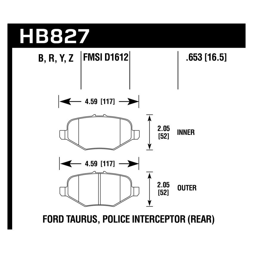 Hawk Performance HB827B.653 HPS 5.0 Disc Brake Pad