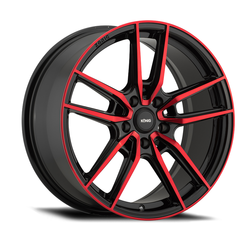 Konig Myth 16x7.5 5x114.3 ET43 Gloss Black w/ Red Tinted Clearcoat