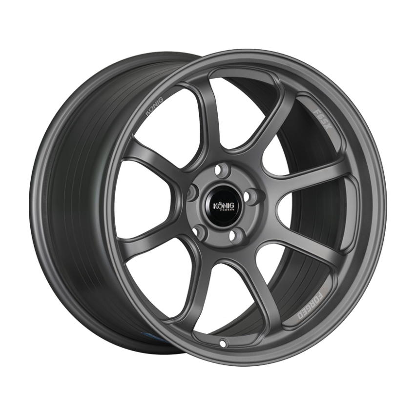 Konig F6SXN851425G Forged F6SX 18x9.5 5x114.3 ET25 Satin Grey Wheel (Knurled Bead)