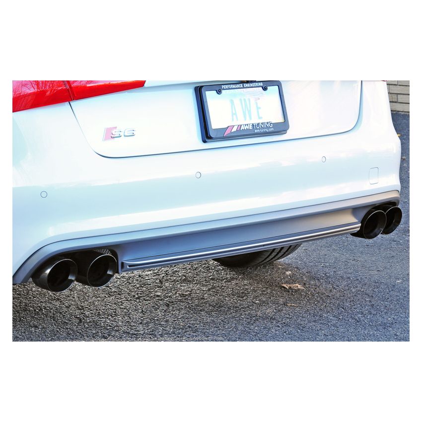 AWE Tuning 3015-43010 Audi C7 / C7.5 S6 4.0T Touring Edition Exhaust - Diamond Black Tips