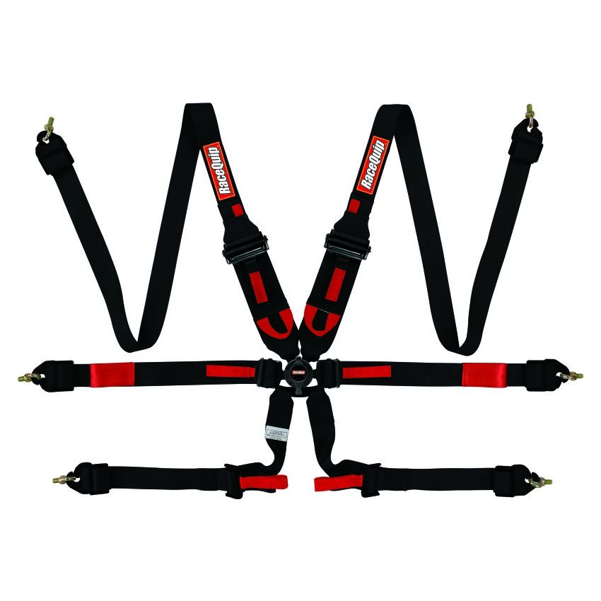 Racequip 855005 Black FIA CAMLOCK 6pt 2in Pull Down Lap FHR