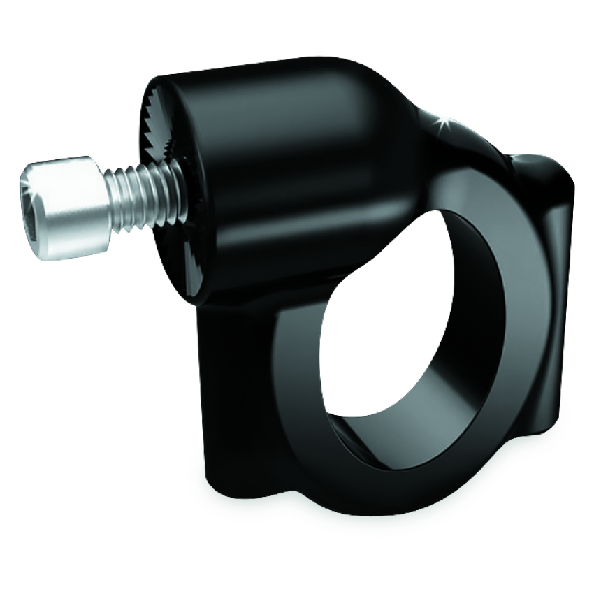 Kuryakyn 3116 Side Mount License Plate Holder Clamp 86-17 Softails Gloss Black