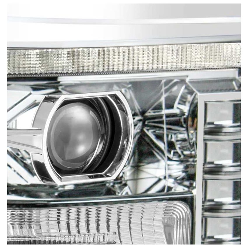 AlphaRex 11-16 Ford F-250 SD PRO-Series Projector Headlights Plank Style Design Chrome w/Seq Signal
