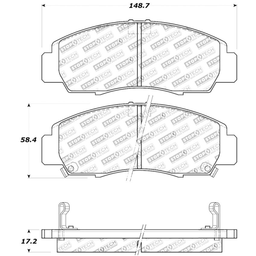 StopTech Performance 04-09 Acura TSX / 09 Accord V6 Coupe ONLY Front Brake Pads