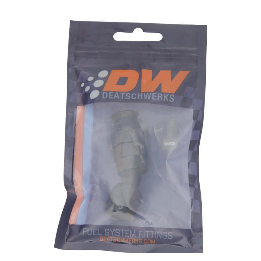 DeatschWerks 6 AN Female Flare Swivel 30-Degree Hose End PTFE - Anodized Matte Black