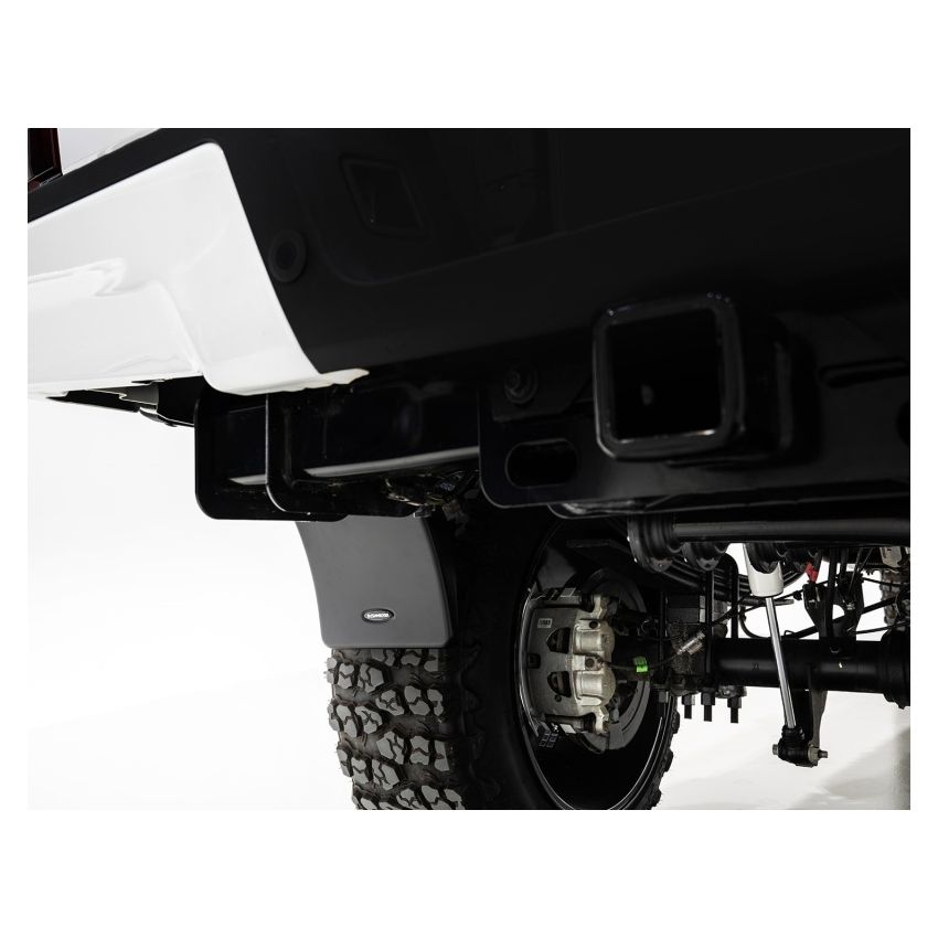 Bushwacker 11-16 Ford F250/350 Super Duty Rear Mud Flaps (Fits Pocket Style Flares)