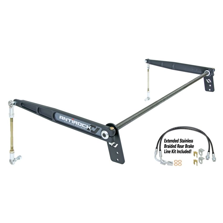 RockJock JK 4D Antirock Sway Bar Kit Rear Bolt-On Forged Arms