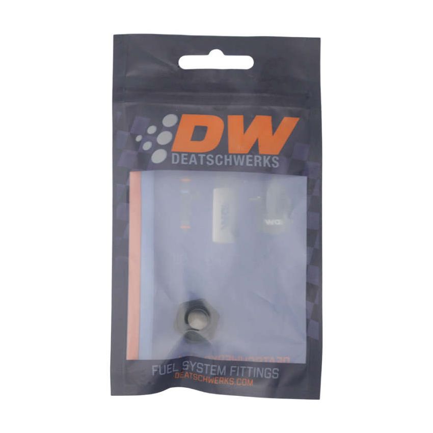 DeatschWerks 6AN ORB Male Plug Fitting with 1/8in NPT Gauge Port - Anodized Matte Black