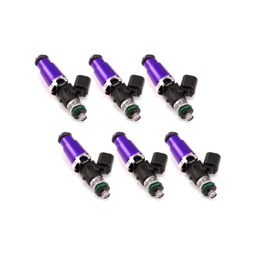 Injector Dynamics 1340cc Injectors - 60mm Length - 14mm Purple Top - 14mm Lower O-Ring (Set of 6)