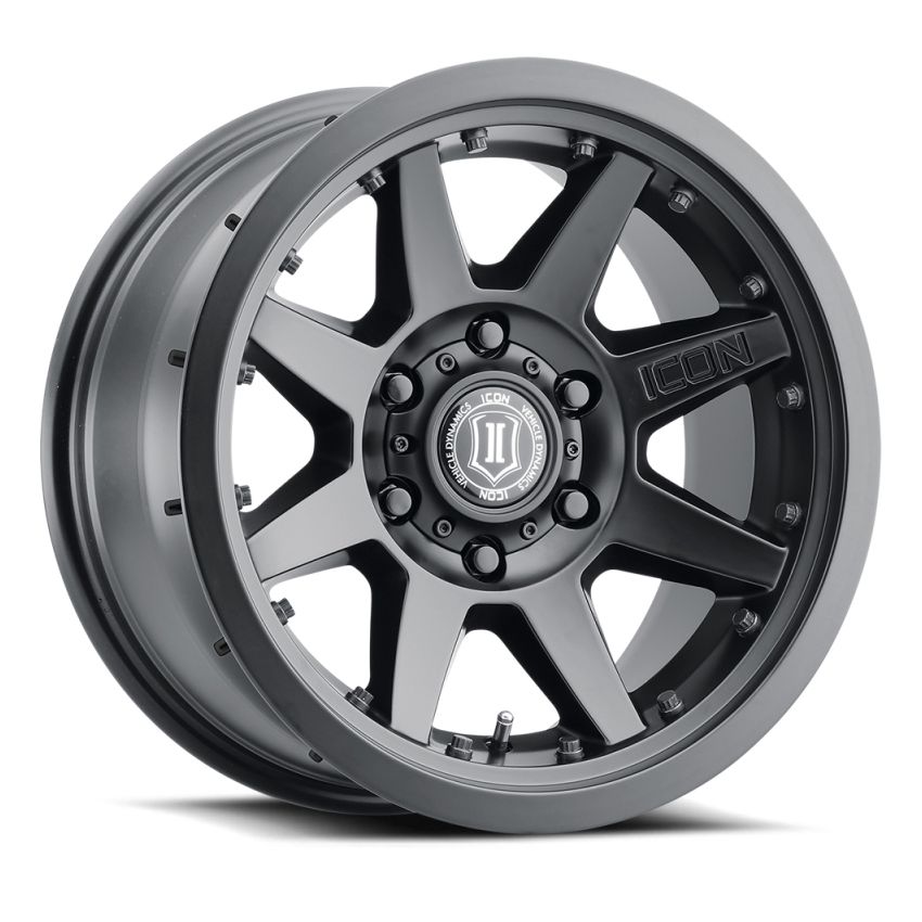 ICON Rebound Pro 17x8.5 5x5 -6mm Offset 4.5in BS 71.5mm Bore Satin Black Wheel