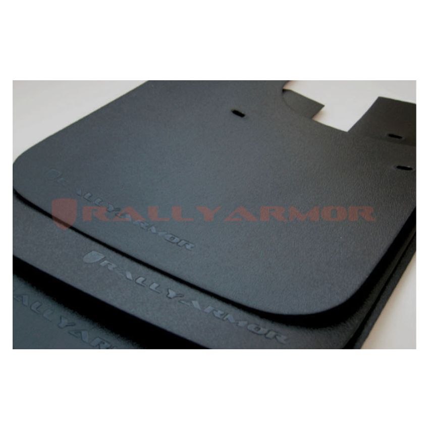 Rally Armor 1993-2001 Subaru Impreza Basic Black Mud Flap w/ Black Logo
