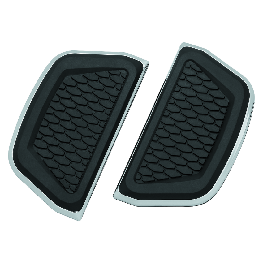 Kuryakyn 5902 Hex Passenger Board Inserts Chrome