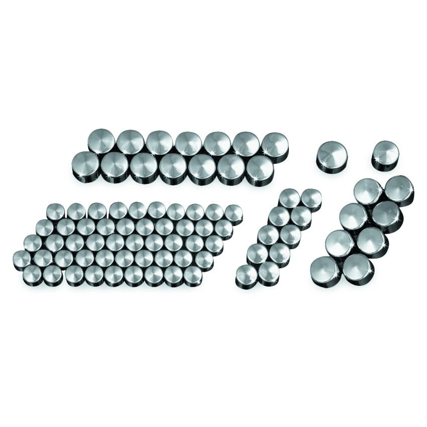 Kuryakyn 2450 Kool Kaps Engine Kit Twin Cam & Evolution Motors Chrome