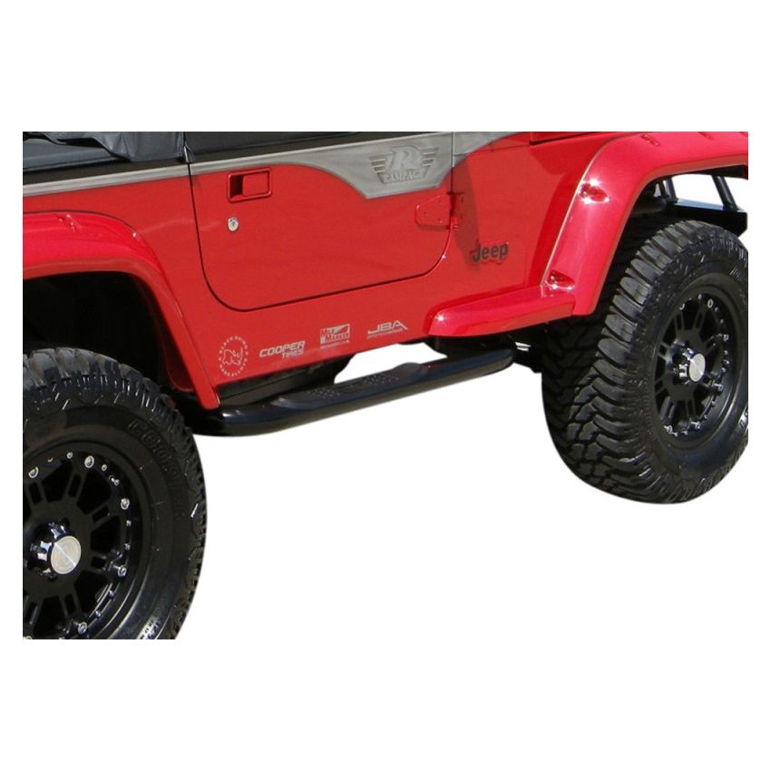 Rampage 1987-1995 Jeep Wrangler(YJ) 3 Inch Round Nerf Bar - Black
