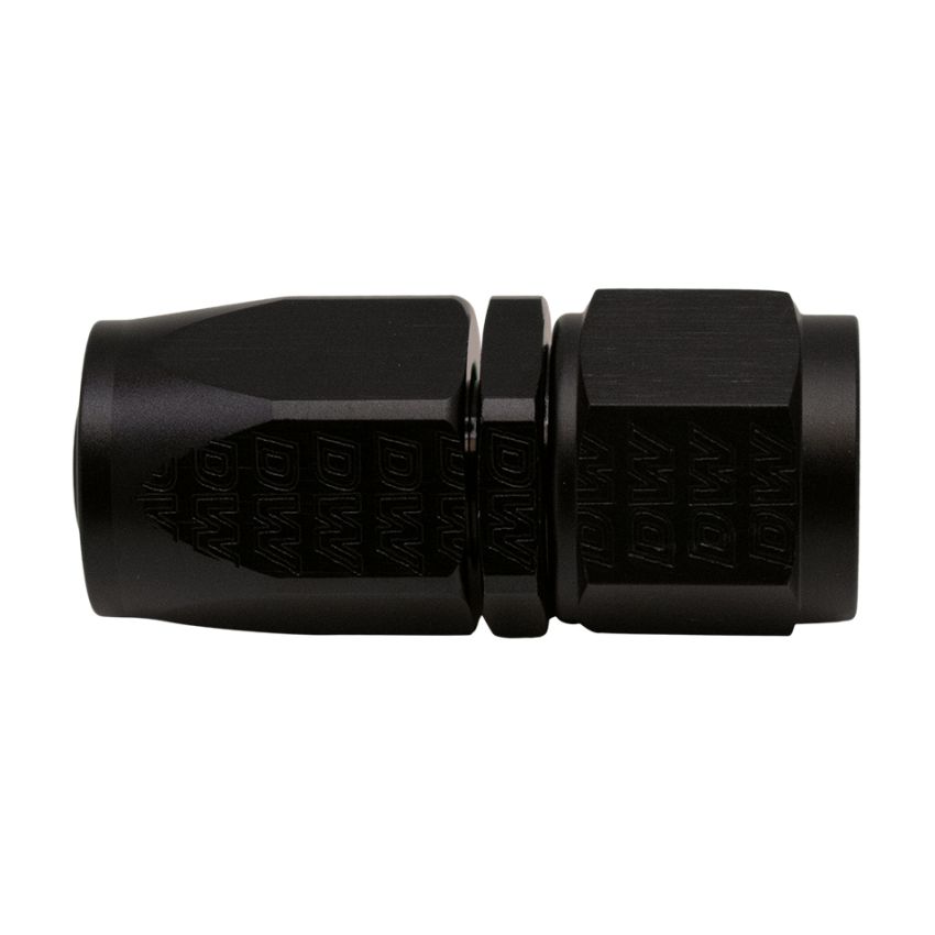 DeatschWerks 8AN Female Swivel Straight Hose End CPE - Anodized Matte Black