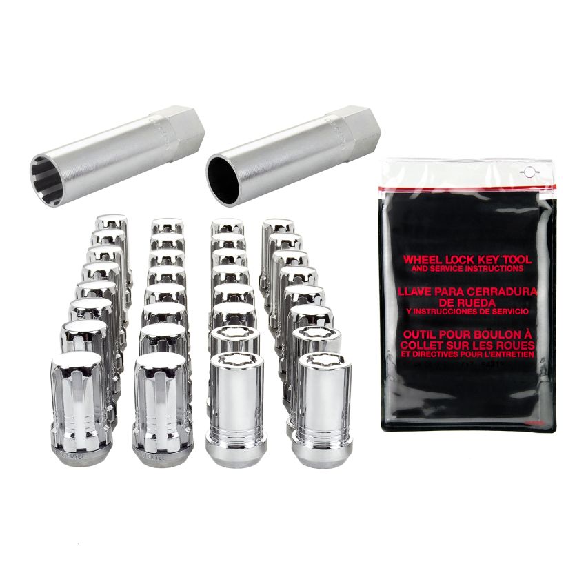 McGard SplineDrive Tuner 8 Lug Install Kit w/Locks & Tool (Cone) M14X1.5 / 22mm Hex - Chrome