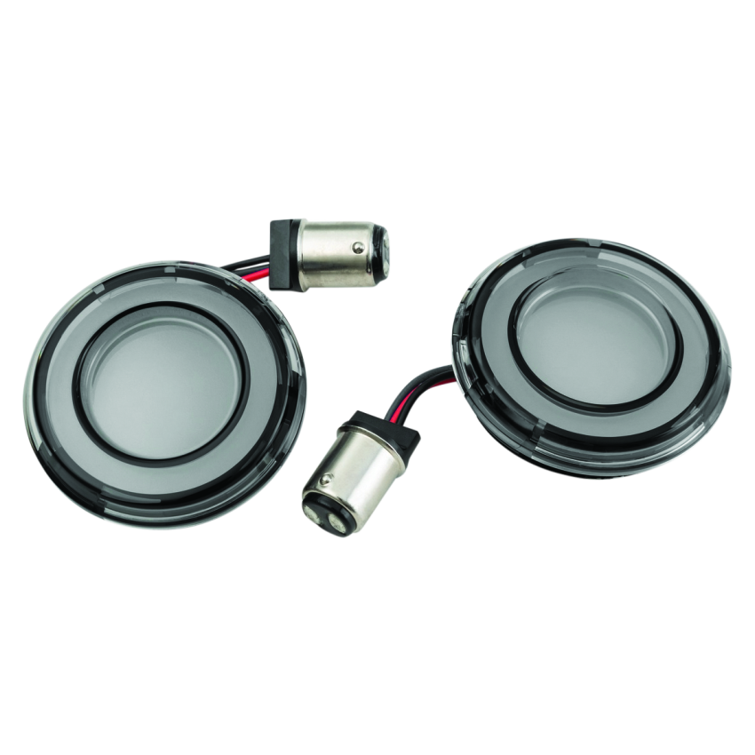 Kuryakyn 2905 Tracer L.E.D. Turn Signal Inserts Red/Red Smoke Lens Rear