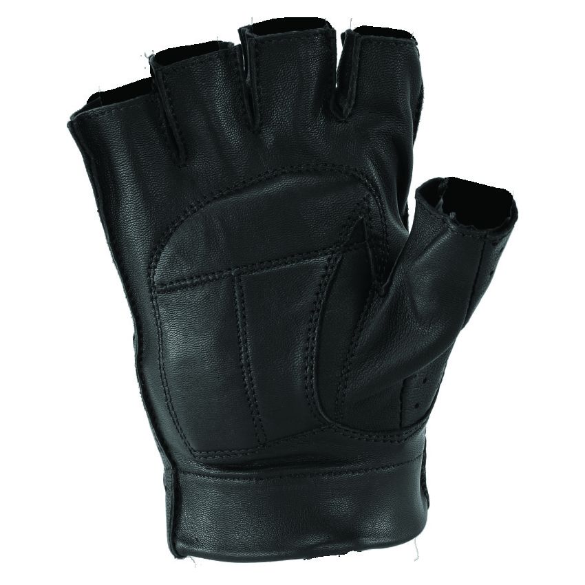 Kuryakyn 094466 Leather By River Road Tucson Shorty Gloves Black - Small