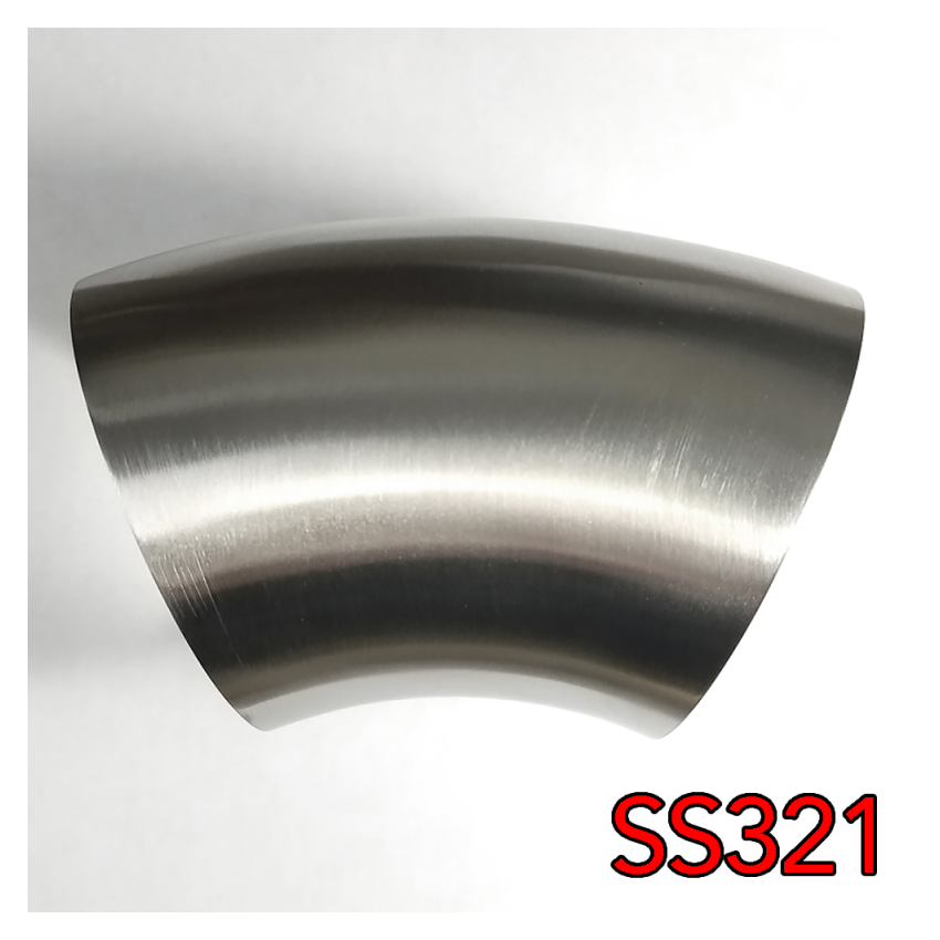 Stainless Bros 701-03826-3150 1.5in SS321 45 Deg Mandrel Bend Elbow - 1.5D Radius 16GA/.065in Wall (No Leg)