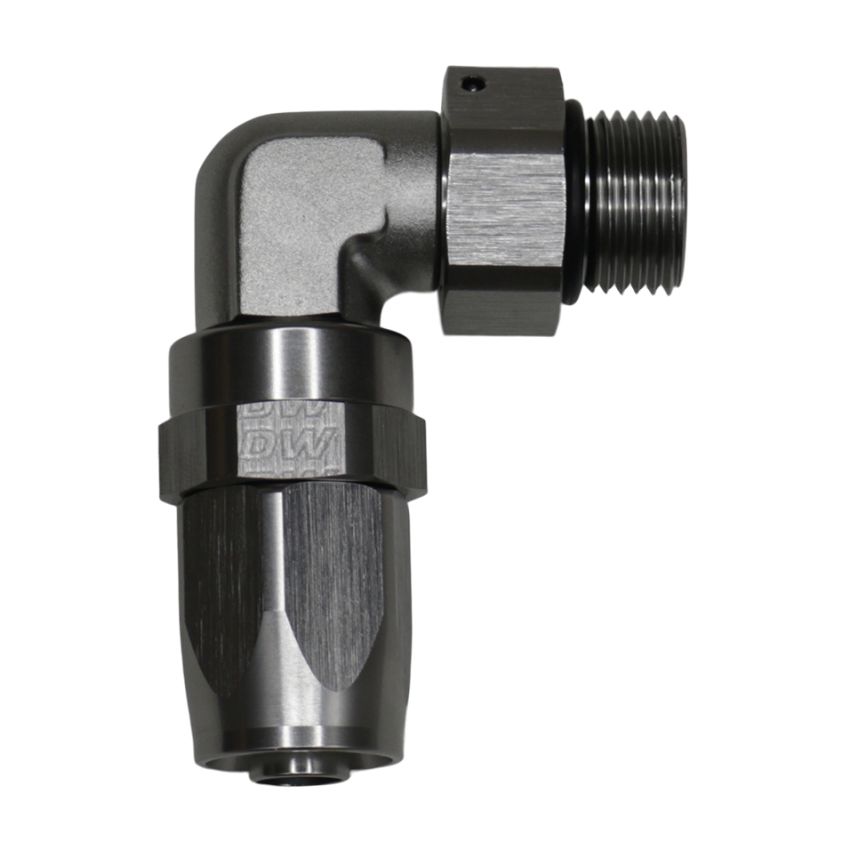 DeatschWerks 8AN ORB Female Swivel 90-Degree Hose End CPE - Anodized DW Titanium