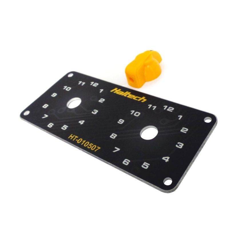 Haltech HT-010509 Dual Switch Panel Kit w/Yellow Knob