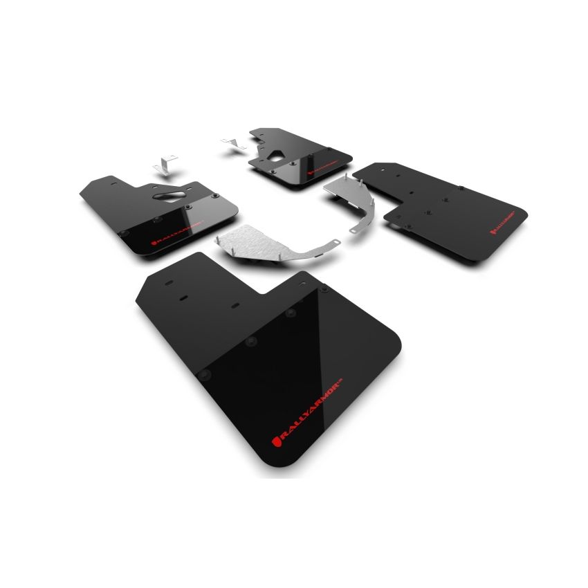 Rally Armor MF85-RR-ST-RD Black Mud Flap/Red Logo