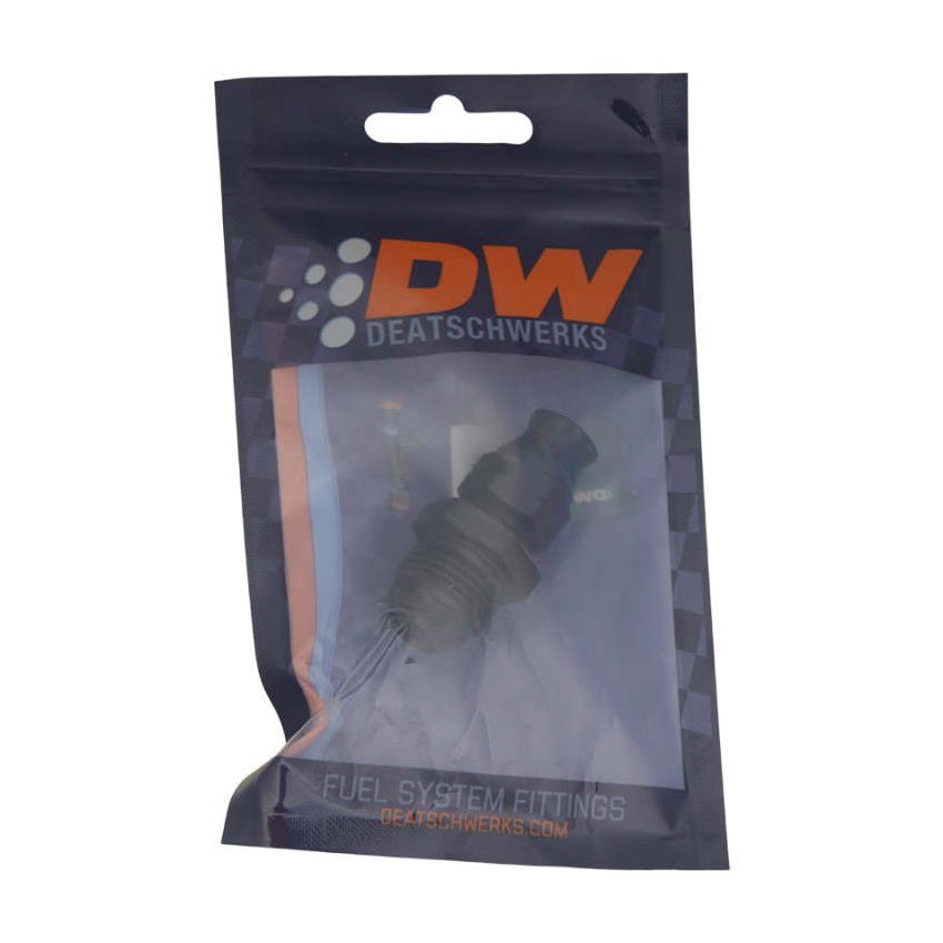 DeatschWerks 8AN Male Flare to 5/16in Hardline Compression Adapter - Anodized Matte Black