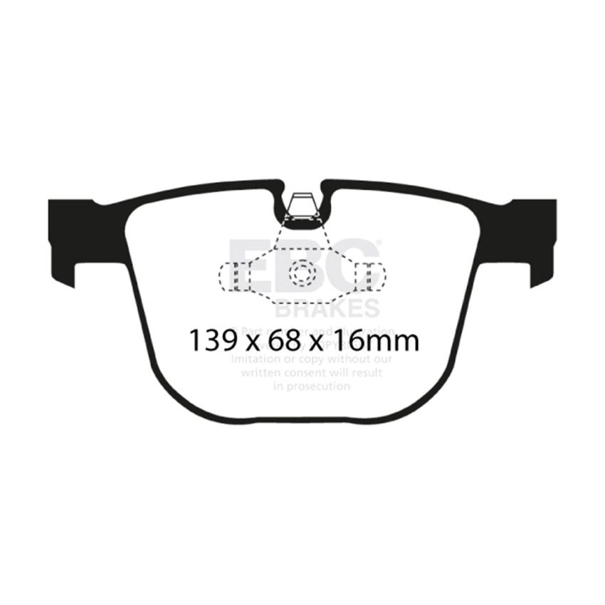 EBC UD919 08-10 BMW M3 4.0 (E90) Ultimax2 Rear Brake Pads