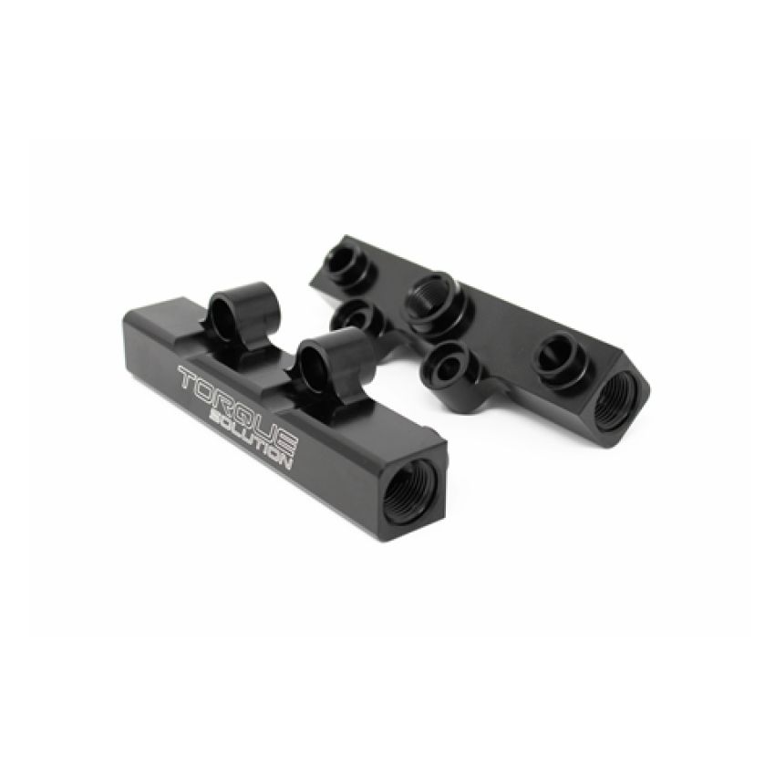 Torque Solution Top Feed Fuel Rails: 02-14 Subaru WRX / 07-18 STI - Black