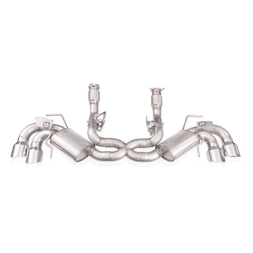 Stainless Works C8CBL 20-21 Chevrolet Corvette C8 6.2L Legend Cat-Back Exhaust w/ Polished Tips