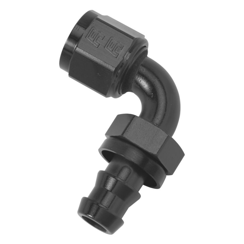 RUSSELL RUS624163 Twist-Lok Hose End #6 90 Deg Black
