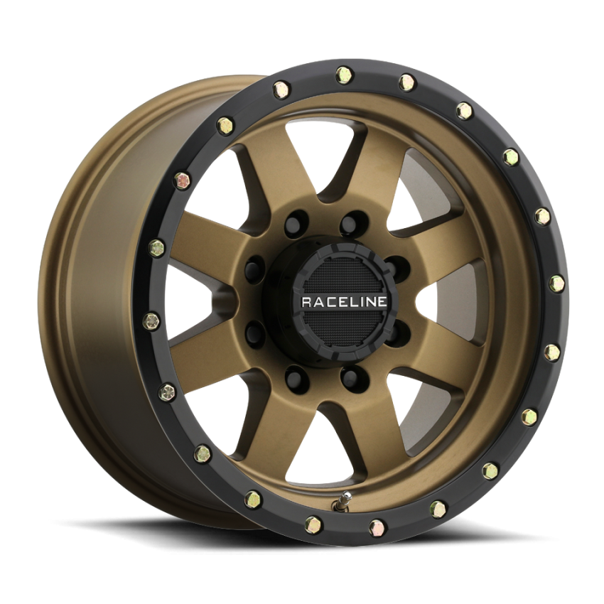 Raceline 935BZ Defender 17x9in / 5x127 BP / -12mm Offset / 83.82mm Bore - Bronze Wheel