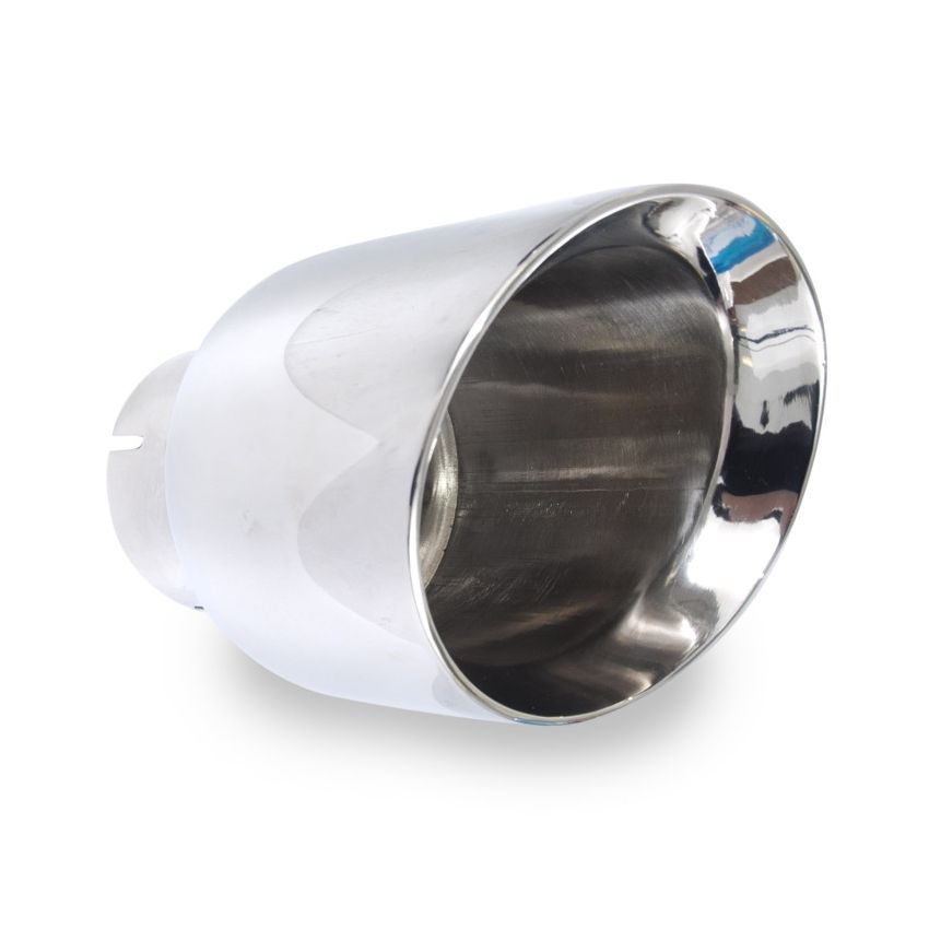 Stainless Works Conical Double Wall Slash Cut Exhaust Tip - 4in Body 2 1/2in