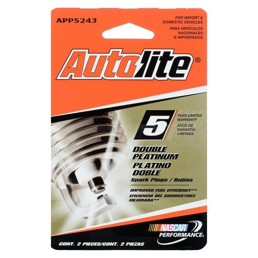 AUTOLITE SPARK PLUGS APP5243DP2 Autolite APP5243DP2 Double Platinum Spark Plug