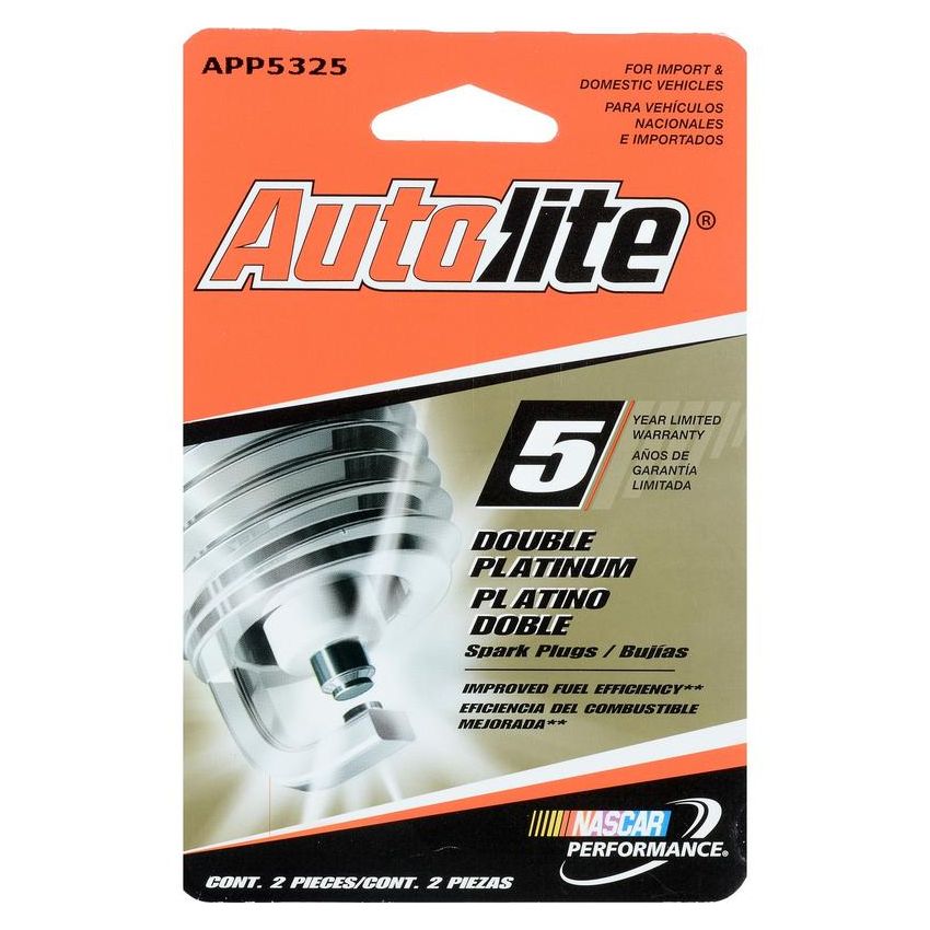 AUTOLITE SPARK PLUGS APP5325DP2 Autolite APP5325DP2 Double Platinum Spark Plug