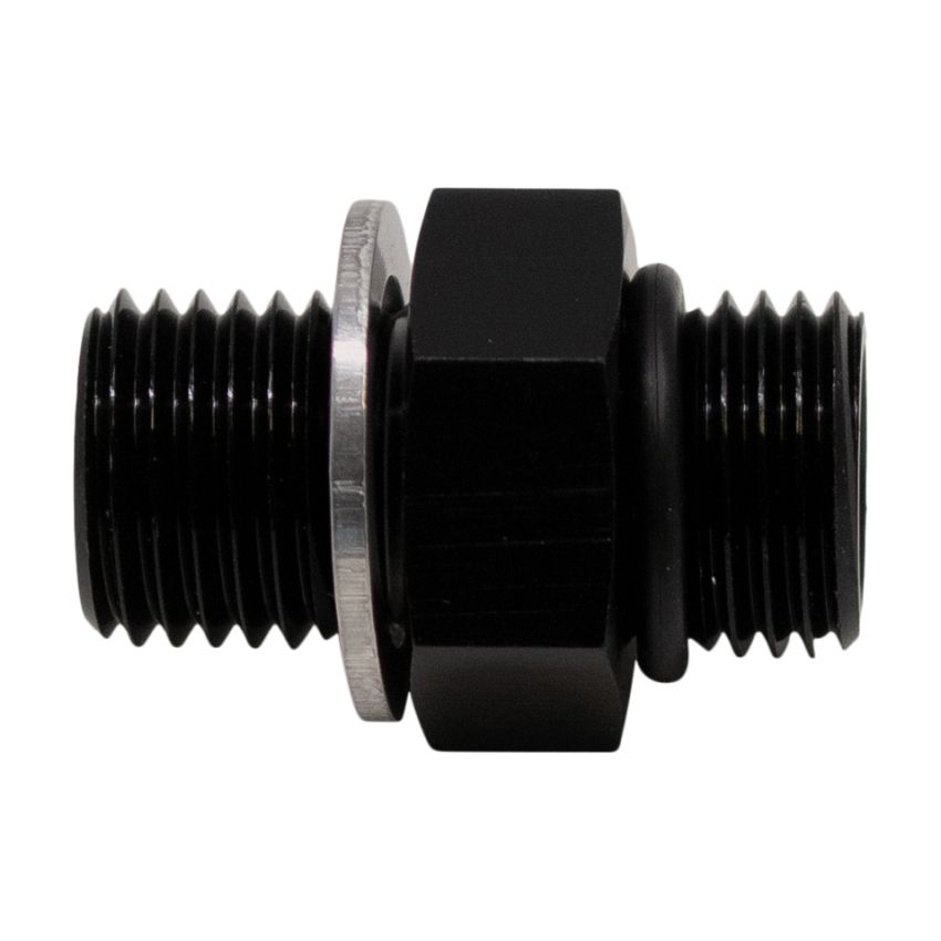 DeatschWerks 8AN ORB Male to M18 X 1.5 Metric Male (Incl O-Ring and Washer) - Anodized Matte Black